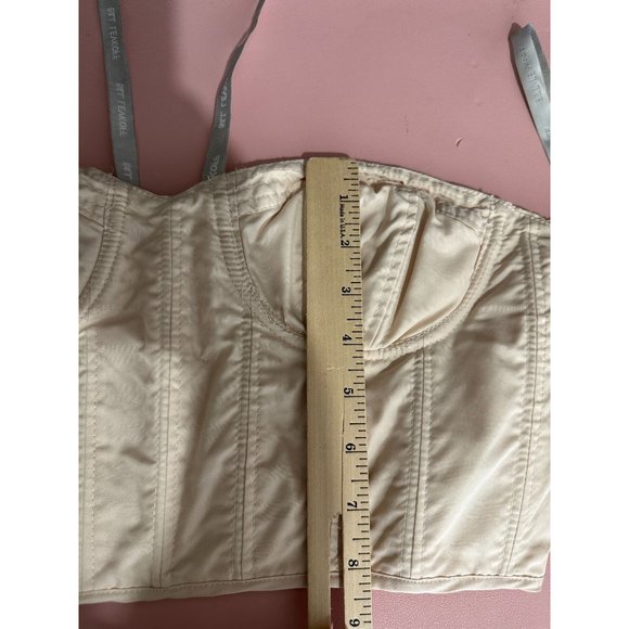 Bill Levkoff Bustier Lingerie Beige Womens Sz 10 Polyester Strapless Zip Corset - Picture 3 of 16